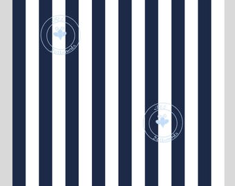 Navy Blue and White Striped Seamless Pattern | Nautical Stripe Digital Paper | Coastal Background | Classic Stripe Repeat PNG