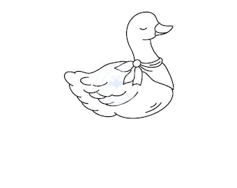 Goose Embroidery Practice PDF | Printable Hand Embroidery Line Art | Beginner Stitch Practice Designs