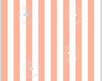 Peach and White Striped Seamless Pattern | Nursery wallpaper | Classic Stripe Repeat PNG, fabric pattern