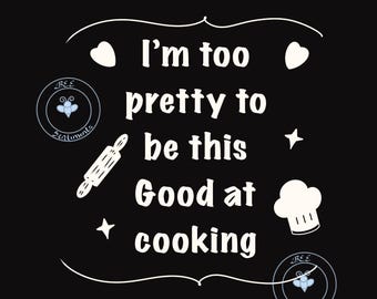 Funny Sassy Kitchen Apron Design, White PNG for Dark Backgrounds,  kitchen Clipart