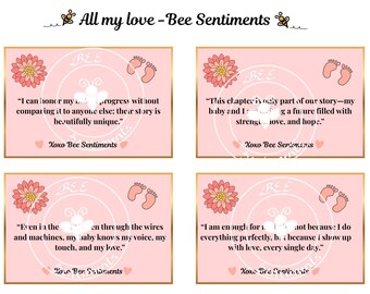 Preemie Mom Affirmation Cards: NICU Encouragement (Printable PNG)