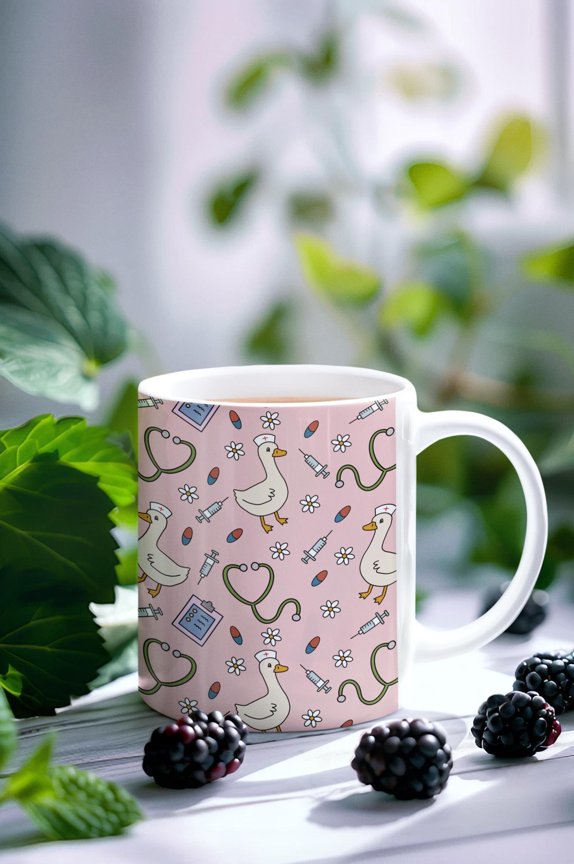 Bwf Pattern Nurse Goose Medical Pattern: Kawaii Healthcare Seamless Design (digital ...