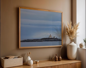 Maine Art, Egg Rock Lighthouse Print, Bar Harbor home decor