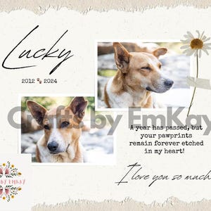 Personalized Dog Loss Sympathy Gift, Custom Dog Memorial Printable Wall Art, Pet Memorial Gift, Loss of Dog Best Friend Dog Remembrance Gift