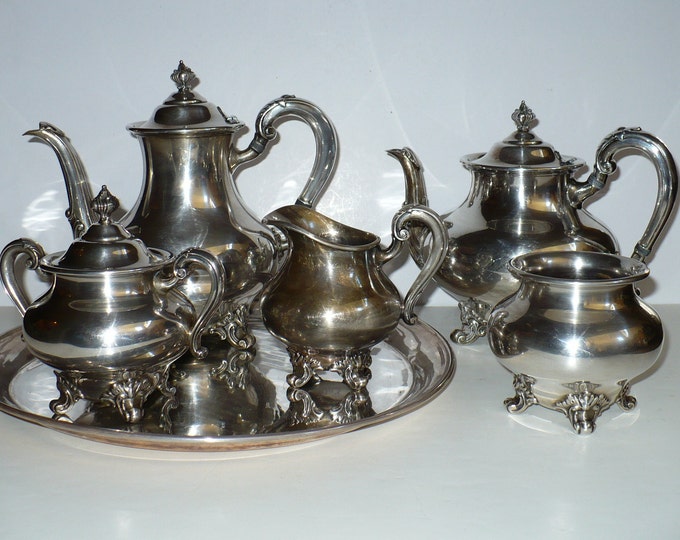 Silver Coffee Tea Set Reed Barton Regent 5600 Wedding Etsy