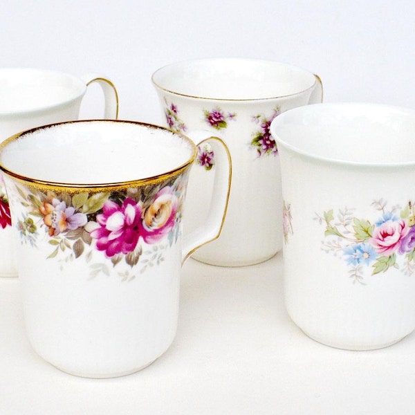 Royal Albert Bone China, Coffee Mugs, Floral mugs, tea cups, Coffee cup, English China, Collectible China, Coffee, Tea, Cocoa, Mugs Cups,