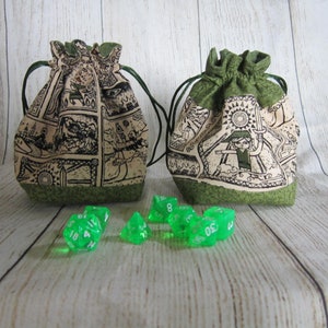 Zelda Dice Bag, Wind Waker Dice Bag, Legend of Zelda Dice Pouch, Nintendo Drawstring Bag, Link Dice Bag, D&D Bag, RPG Bag, Stand-up Dice Bag image 10