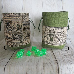 Zelda Dice Bag, Wind Waker Dice Bag, Legend of Zelda Dice Pouch, Nintendo Drawstring Bag, Link Dice Bag, D&D Bag, RPG Bag, Stand-up Dice Bag image 6