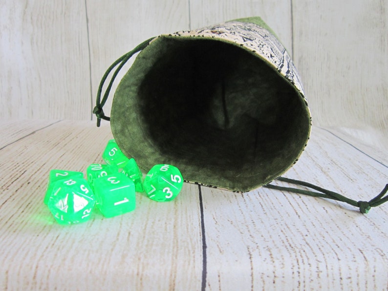 Zelda Dice Bag, Wind Waker Dice Bag, Legend of Zelda Dice Pouch, Nintendo Drawstring Bag, Link Dice Bag, D&D Bag, RPG Bag, Stand-up Dice Bag image 5