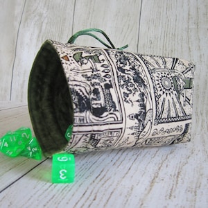 Zelda Dice Bag, Wind Waker Dice Bag, Legend of Zelda Dice Pouch, Nintendo Drawstring Bag, Link Dice Bag, D&D Bag, RPG Bag, Stand-up Dice Bag image 2