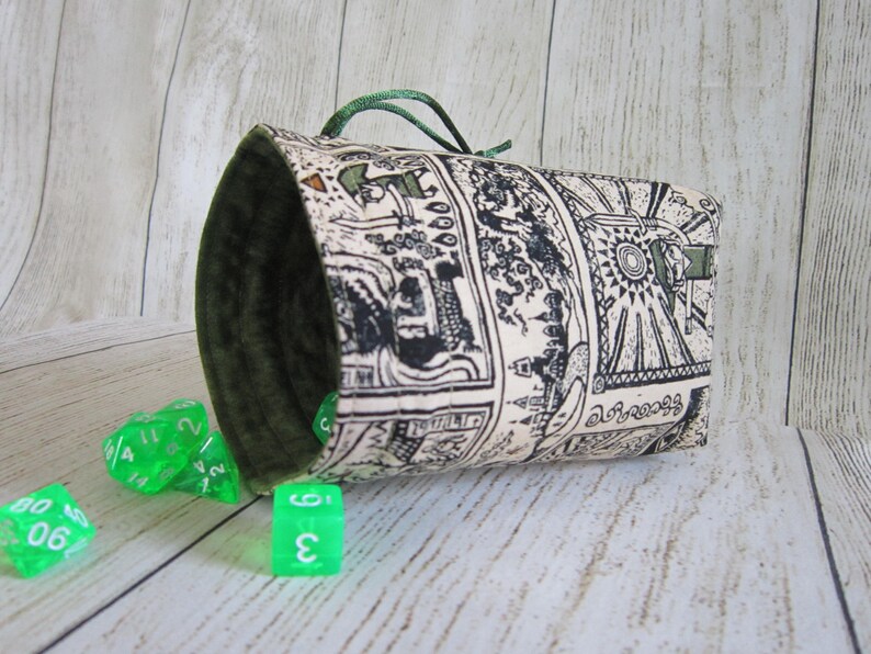 Zelda Dice Bag, Wind Waker Dice Bag, Legend of Zelda Dice Pouch, Nintendo Drawstring Bag, Link Dice Bag, D&D Bag, RPG Bag, Stand-up Dice Bag image 2