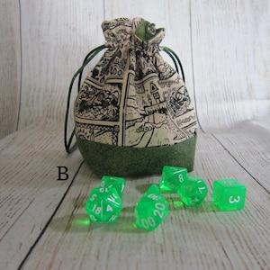 Zelda Dice Bag, Wind Waker Dice Bag, Legend of Zelda Dice Pouch, Nintendo Drawstring Bag, Link Dice Bag, D&D Bag, RPG Bag, Stand-up Dice Bag image 8