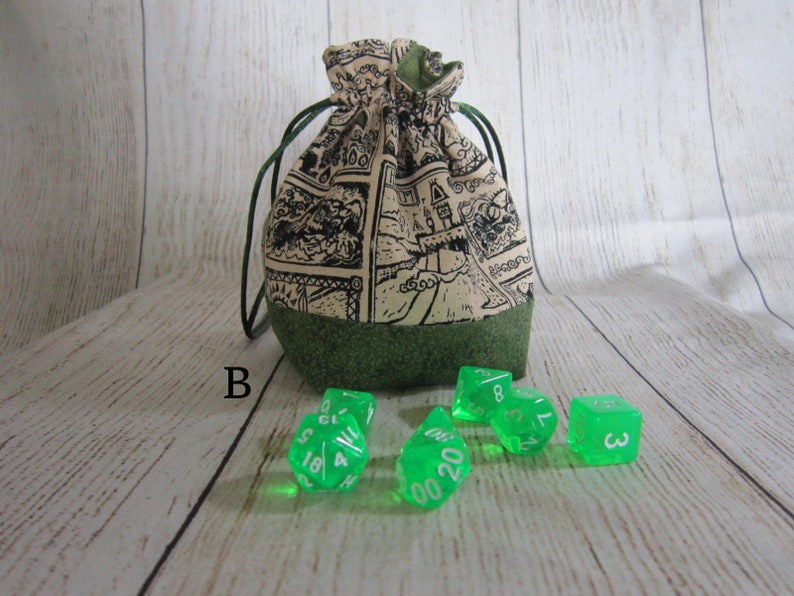Zelda Dice Bag, Wind Waker Dice Bag, Legend of Zelda Dice Pouch, Nintendo Drawstring Bag, Link Dice Bag, D&D Bag, RPG Bag, Stand-up Dice Bag image 8