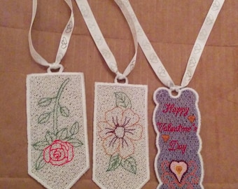 Embroidered Lace Bookmark