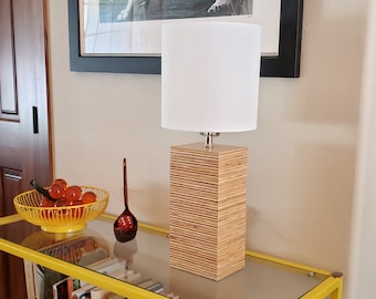 Handmade Natural Plywood Lamp - Modern