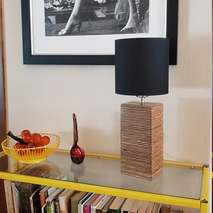 Handmade Medium Walnut Plywood Lamp image 3