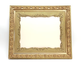 Antique Victorian Gilt Gold & Compo Three-Tiered Large Rectangular Picture Frame c1880s