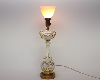 Mid Century Corning Milk Glass Diffused Lamp