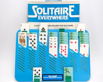 Solitaire Everywhere Portable Card Holder Game Vintage 1982 Games for Grandma