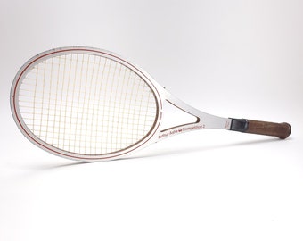 Vintage Arthur Ashe Competition 2 Boron Flex Head Tennis Racquet Collectible Aluminum 1979 70's Country Club Art