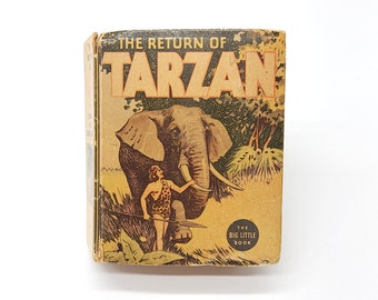 1936 The Return of Tarzan The Big Little Book Edgar Rice Burroughs Illustrated Graphic Novels, Collectable Fiction, Coffee Table Art