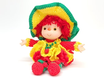 Strawberry Shortcake Crochet Doll - Vintage Handmade - Hong Kong Kit