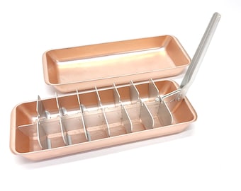 GE Redi-cube Ice Tray, Rose Gold Aluminum, Mid Century Modern Kitchen, Bar Accessories