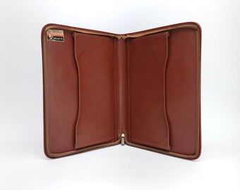 Vintage Leathercraft Vinyl Portfolio Case - Zippered Briefcase - Sturdex - Back to School