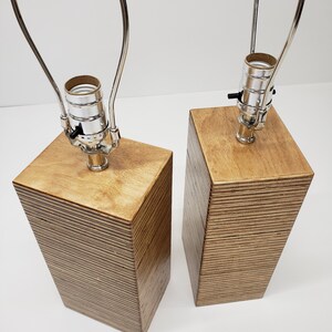 Handmade Medium Walnut Plywood Lamp image 5