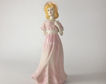 Vintage Holland Mold Colonial Lady Pinkie Figurine, Sir Thomas Lawrence, 11" Tall Girl Figurine, Mid Century 1950's