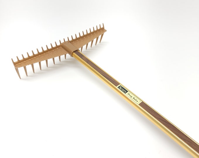 Vintage 70’s Sears Shag Rake - Gold Aluminum - MCM Carpet Care - Etsy