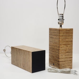 Handmade Medium Walnut Plywood Lamp zdjęcie 7