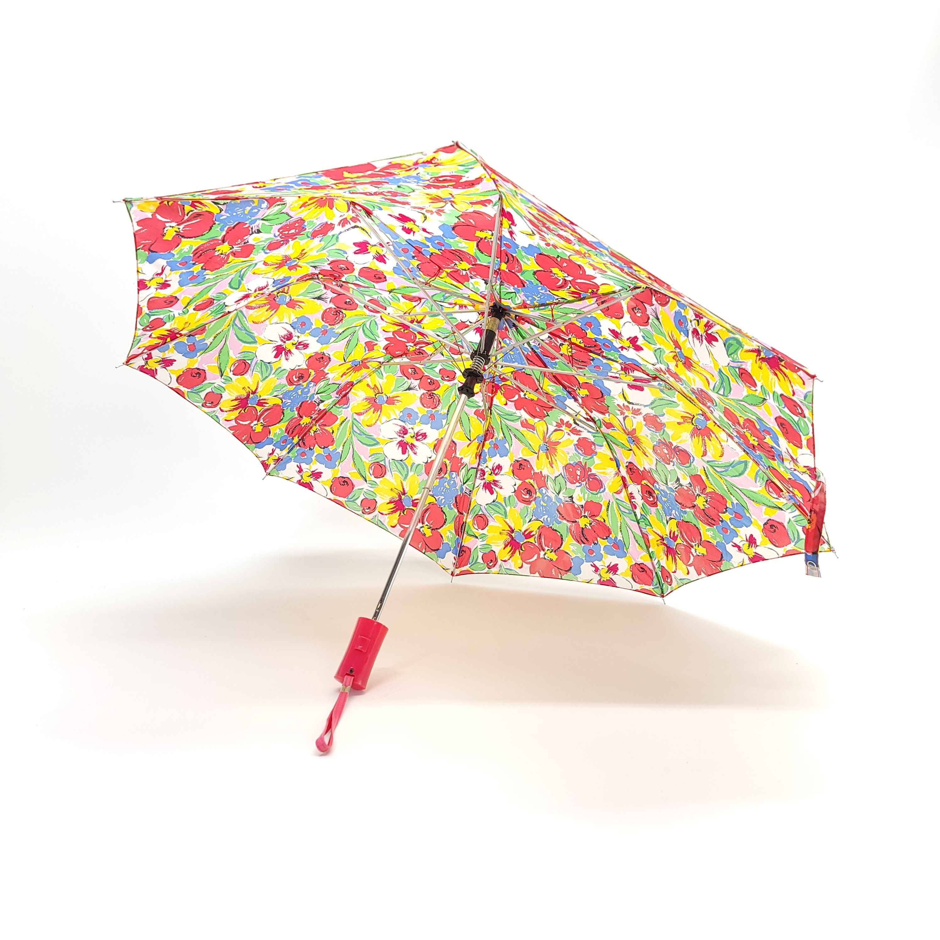 Vintage Floral Umbrella Extendable Compact Pop up Umbrella