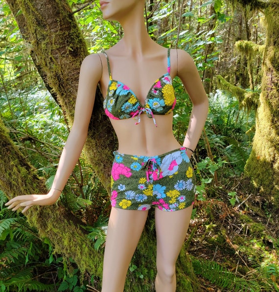 Vintage Flower Monogram Bikini Top - Ready to Wear