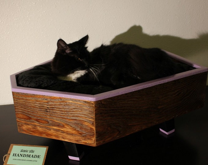 Reclaimed Wood Coffin Pet Bed Etsy