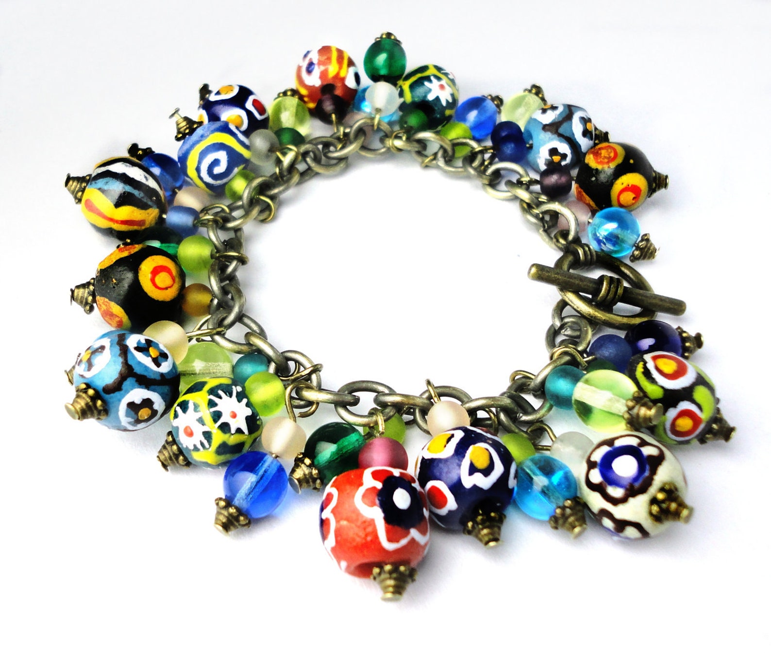 5PCS - Queen Message Afro Girl Charm Pearl Stretch Bracelets
