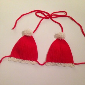 Crochet Santa Cutie Bikini Top