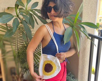 Crocheted Sunflower Bag