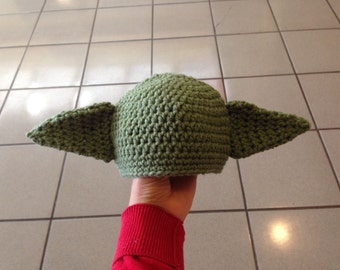 Crochet Grogu/Yoda Beanie