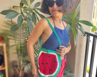 Crocheted Watermelon Bag