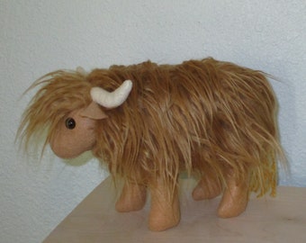 Plush Yellow Highland Cow