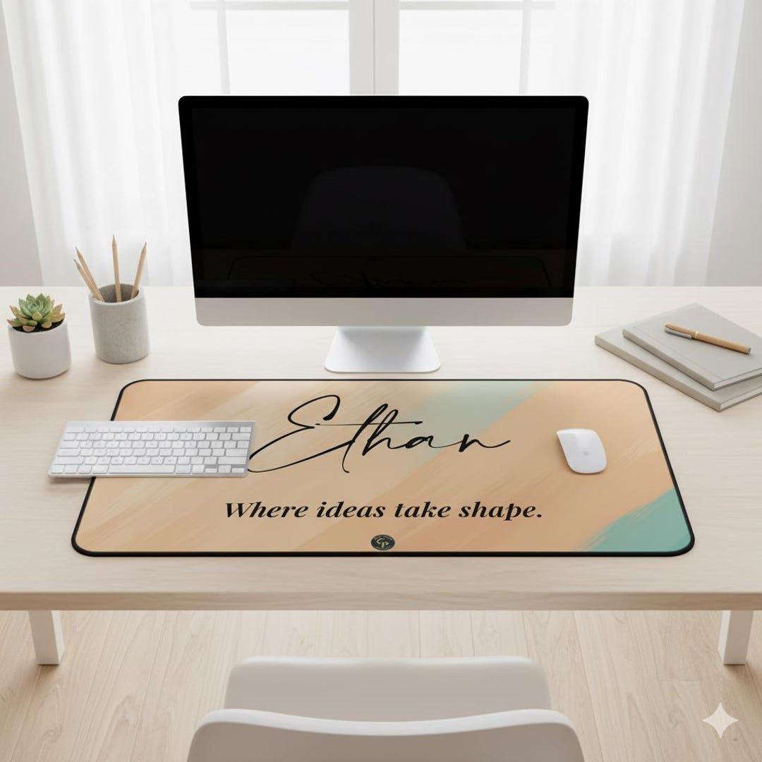 Personalized Desk Mat With Name | Custom Office Desk Pad | Aesthetic ...