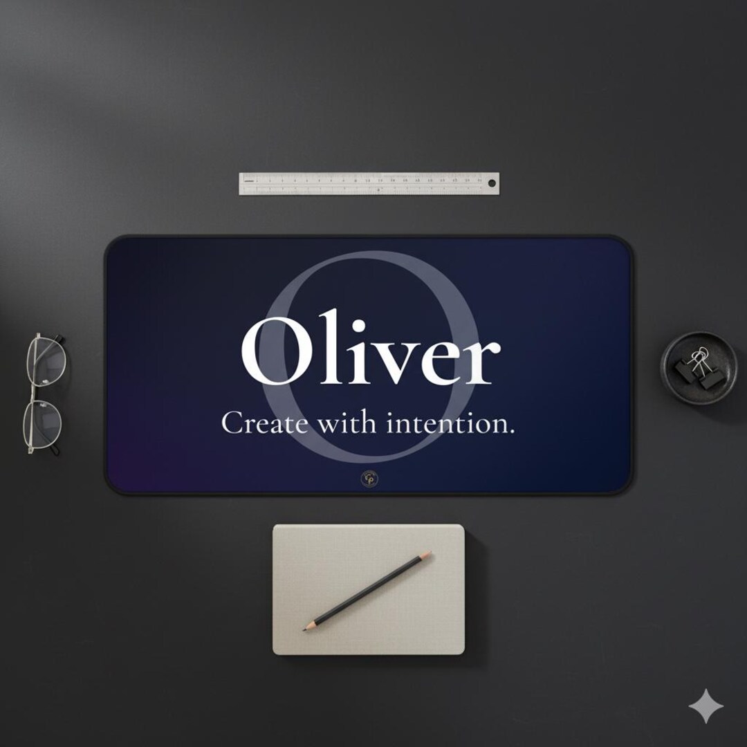Personalized Desk Mat With Name and Initial | Custom Office Desk Pad ...