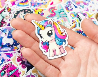 Regenbogen Einhorn Sticker Pack, Dekoration für Laptop, Scrapbook, Planer und Journal, Geschenk für Kinder, Einhorn-Liebhaber, Geschenk für sie