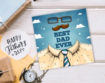 Papa's verjaardagskaart, papa en ik, ik hou van je, papa's kaart voor vaderdag, bedankt papa met gepersonaliseerde naam en bericht