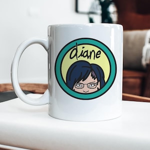 Diane Nguyen Daria Mashup Inspired Mug From Bojack Horseman Netflix Millenials MTV Animated Show | Ceramic & Enamel Unique Cup Gift