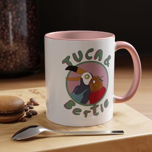 Taza de Tuca y Bertie / Serie de dibujos animados de Netflix Adult Swim con logotipo rosa, cerámica, esmalte, taza aislada única, regalo para fanáticos