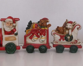 ceramic christmas train set