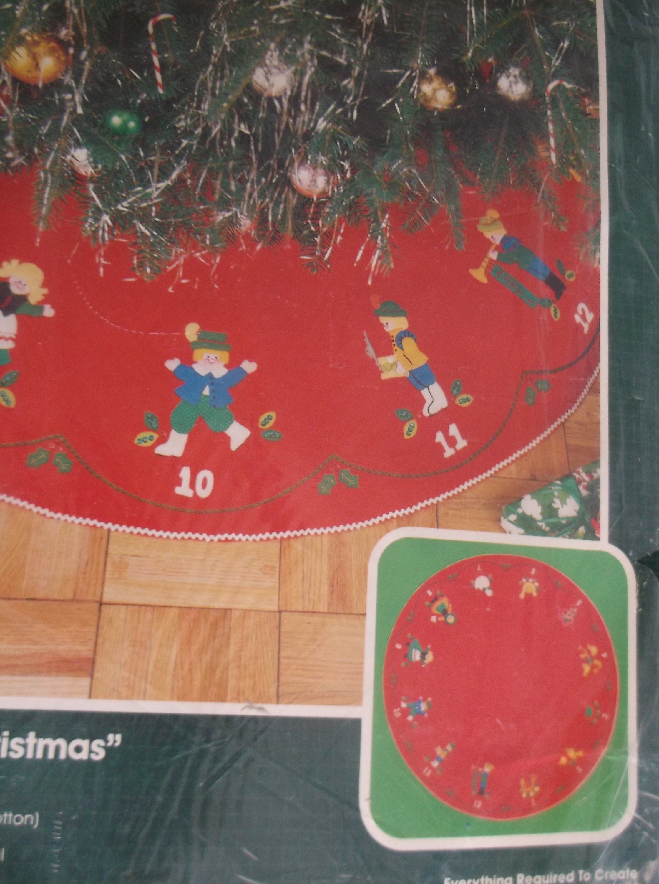 bucilla 12 days of christmas tree skirt