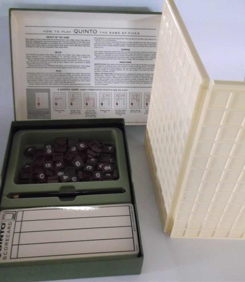 HTF Vintage 1968 Quinto Game A Game of Numbers Etsy